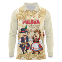 Personalised Pierogi Festival Poland Long Sleeve Polo Shirt Polska Dumpling Kocham - Wonder Print Shop