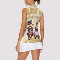 Personalised Pierogi Festival Poland Women Sleeveless Polo Shirt Polska Dumpling Kocham - Wonder Print Shop