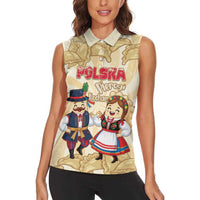 Personalised Pierogi Festival Poland Women Sleeveless Polo Shirt Polska Dumpling Kocham - Wonder Print Shop