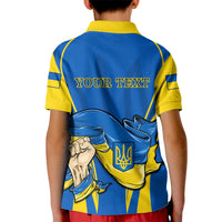 Custom Ukraine Kid Polo Shirt Happy Ukrainian 32nd Independence Anniversary - Wonder Print Shop