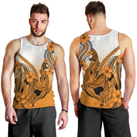 hawaii-men-tank-top-polynesian-shark-tattoo-with-plumeria-orange-gradient