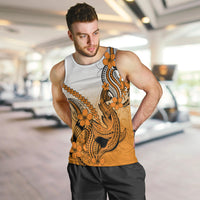 hawaii-men-tank-top-polynesian-shark-tattoo-with-plumeria-orange-gradient
