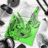 hawaii-men-tank-top-polynesian-shark-tattoo-with-plumeria-green-gradient