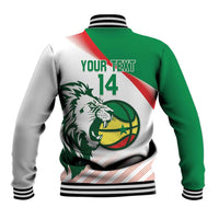 Senegal Basketball Custom Baseball Jacket Come On Lions - Wonder Print Shop