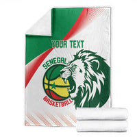 Senegal Basketball Custom Blanket Come On Lions - Wonder Print Shop