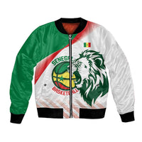Senegal Basketball Custom Bomber Jacket Come On Lions - Wonder Print Shop