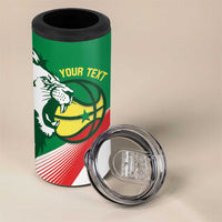 Senegal Basketball Custom 4 in 1 Can Cooler Tumbler Come On Lions - Wonder Print Shop