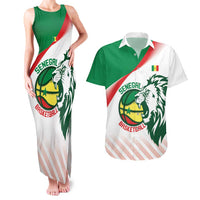 Senegal Basketball Custom Couples Matching Tank Maxi Dress and Hawaiian Shirt Come On Lions - Wonder Print Shop