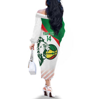 Senegal Basketball Custom Family Matching Off The Shoulder Long Sleeve Dress and Hawaiian Shirt Come On Lions - Wonder Print Shop