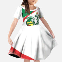 Senegal Basketball Custom Family Matching Off Shoulder Maxi Dress and Hawaiian Shirt Come On Lions - Wonder Print Shop