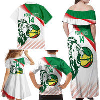Senegal Basketball Custom Family Matching Off Shoulder Maxi Dress and Hawaiian Shirt Come On Lions - Wonder Print Shop