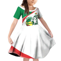 Senegal Basketball Custom Family Matching Off Shoulder Short Dress and Hawaiian Shirt Come On Lions - Wonder Print Shop