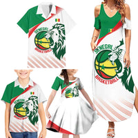 Senegal Basketball Custom Family Matching Summer Maxi Dress and Hawaiian Shirt Come On Lions - Wonder Print Shop
