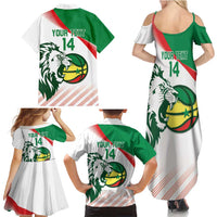 Senegal Basketball Custom Family Matching Summer Maxi Dress and Hawaiian Shirt Come On Lions - Wonder Print Shop