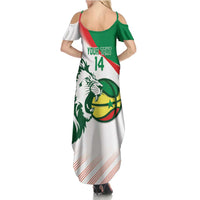 Senegal Basketball Custom Family Matching Summer Maxi Dress and Hawaiian Shirt Come On Lions - Wonder Print Shop
