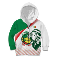 Senegal Basketball Custom Kid Hoodie Come On Lions - Wonder Print Shop
