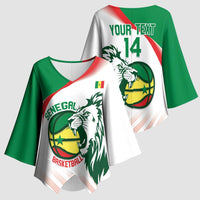 Senegal Basketball Custom Kimono Sleeve Blouse Come On Lions - Wonder Print Shop
