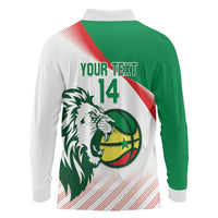 Senegal Basketball Custom Long Sleeve Polo Shirt Come On Lions - Wonder Print Shop