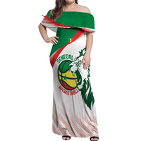Senegal Basketball Custom Off Shoulder Maxi Dress Come On Lions - Wonder Print Shop