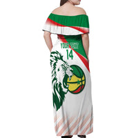 Senegal Basketball Custom Off Shoulder Maxi Dress Come On Lions - Wonder Print Shop