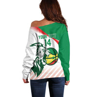 Senegal Basketball Custom Off Shoulder Sweater Come On Lions - Wonder Print Shop