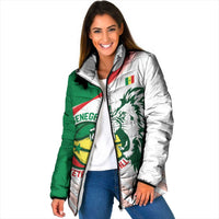 Senegal Basketball Custom Padded Jacket Come On Lions - Wonder Print Shop