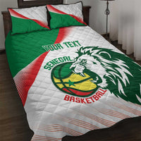 Senegal Basketball Custom Quilt Bed Set Come On Lions - Wonder Print Shop