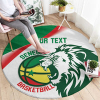 Senegal Basketball Custom Round Carpet Come On Lions - Wonder Print Shop