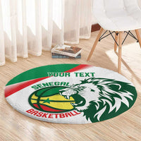 Senegal Basketball Custom Round Carpet Come On Lions - Wonder Print Shop