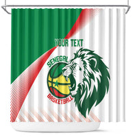 Senegal Basketball Custom Shower Curtain Come On Lions - Wonder Print Shop
