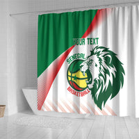 Senegal Basketball Custom Shower Curtain Come On Lions - Wonder Print Shop