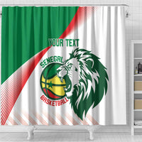 Senegal Basketball Custom Shower Curtain Come On Lions - Wonder Print Shop