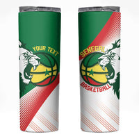 Senegal Basketball Custom Skinny Tumbler Come On Lions - Wonder Print Shop