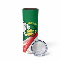 Senegal Basketball Custom Skinny Tumbler Come On Lions - Wonder Print Shop
