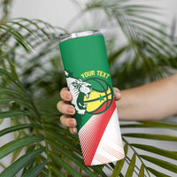 Senegal Basketball Custom Skinny Tumbler Come On Lions - Wonder Print Shop