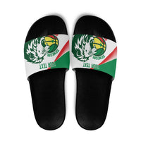 Senegal Basketball Custom Slide Sandals Come On Lions - Wonder Print Shop