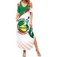 Senegal Basketball Custom Summer Maxi Dress Come On Lions - Wonder Print Shop