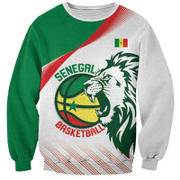 Senegal Basketball Custom Sweatshirt Come On Lions - Wonder Print Shop