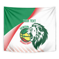 Senegal Basketball Custom Tapestry Come On Lions - Wonder Print Shop
