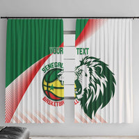 Senegal Basketball Custom Window Curtain Come On Lions - Wonder Print Shop