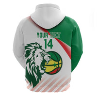 Senegal Basketball Custom Zip Hoodie Come On Lions - Wonder Print Shop