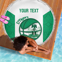 Nigeria Basketball Custom Beach Blanket Come On Tigers - Wonder Print Shop