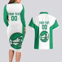 Nigeria Basketball Custom Couples Matching Long Sleeve Bodycon Dress and Hawaiian Shirt Come On Tigers - Wonder Print Shop