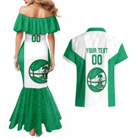 Nigeria Basketball Custom Couples Matching Mermaid Dress and Hawaiian Shirt Come On Tigers - Wonder Print Shop