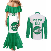 Nigeria Basketball Custom Couples Matching Mermaid Dress and Long Sleeve Button Shirt Come On Tigers - Wonder Print Shop