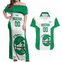 Nigeria Basketball Custom Couples Matching Off Shoulder Maxi Dress and Hawaiian Shirt Come On Tigers - Wonder Print Shop