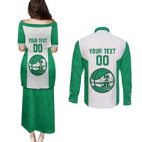 Nigeria Basketball Custom Couples Matching Puletasi and Long Sleeve Button Shirt Come On Tigers - Wonder Print Shop