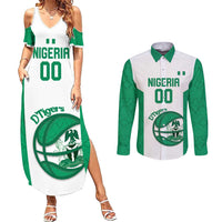 Nigeria Basketball Custom Couples Matching Summer Maxi Dress and Long Sleeve Button Shirt Come On Tigers - Wonder Print Shop