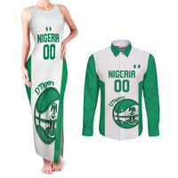 Nigeria Basketball Custom Couples Matching Tank Maxi Dress and Long Sleeve Button Shirt Come On Tigers - Wonder Print Shop