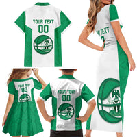 Nigeria Basketball Custom Family Matching Short Sleeve Bodycon Dress and Hawaiian Shirt Come On Tigers - Wonder Print Shop